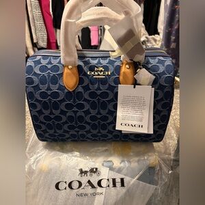 Coach Signature Large Denim Rowan